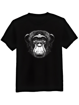 Koszulka Koszulka Męska Szympans Czarna - Śmieszne T-Shirty z Nadrukami ?
