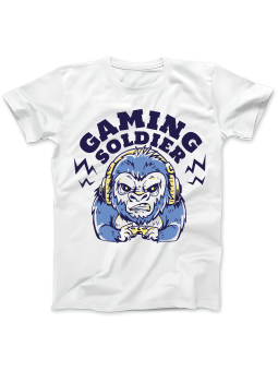 Koszulka Koszulka Damska Gaming Soldier Biała - Śmieszne T-Shirty z Nadrukami ?