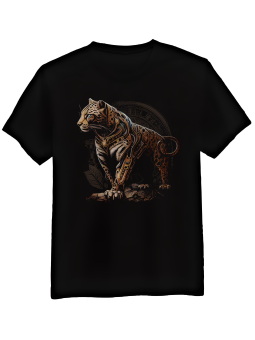 Koszulka Koszulka Męska Steampunk Jaguar Czarna - Śmieszne T-Shirty z Nadrukami ?