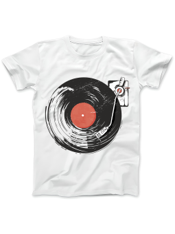 Koszulka Koszulka Damska Winyl Biała - Śmieszne T-Shirty z Nadrukami ?