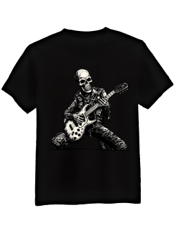Koszulka Koszulka Męska Szkielet z Gitarą Czarna - Śmieszne T-Shirty z Nadrukami ?