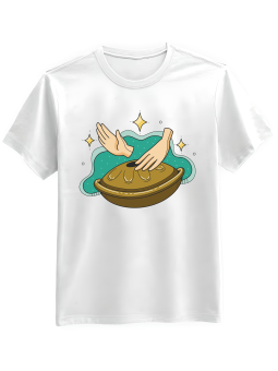 Koszulka Koszulka Męska Misa Handpan Instrument Biała - Śmieszne T-Shirty z Nadrukami ?