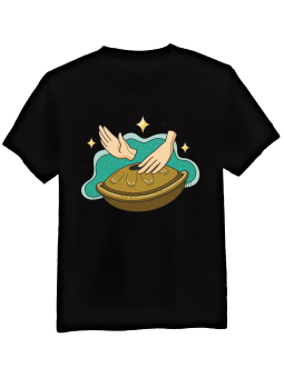 Koszulka Koszulka Męska Misa Handpan Instrument Czarna - Śmieszne T-Shirty z Nadrukami ?