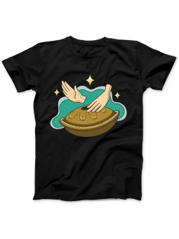 Koszulka Koszulka Damska Misa Handpan Instrument Czarna - Śmieszne T-Shirty z Nadrukami ?