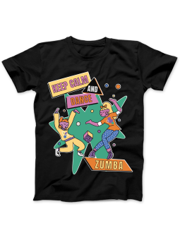 Koszulka Koszulka Damska Dance Zumba Czarna - Śmieszne T-Shirty z Nadrukami ?