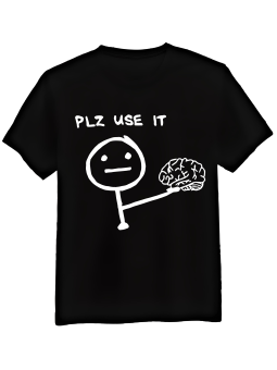 Koszulka Koszulka Męska Plz Use It Czarna - Śmieszne T-Shirty z Nadrukami ?