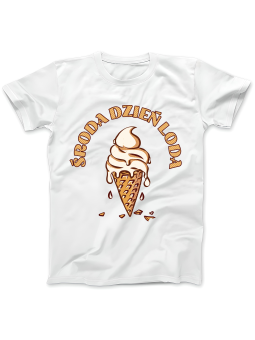 Koszulka Koszulka Damska Środa Dzień Loda Biała - Śmieszne T-Shirty z Nadrukami ?