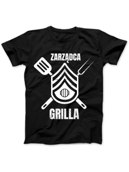 Koszulka Koszulka Damska Zarządca Grilla Czarna - Grill 100% Bawełna