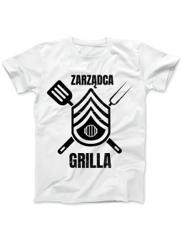 Koszulka Koszulka Damska Zarządca Grilla Biała - Grill 100% Bawełna