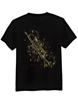 Koszulka Koszulka Męska Trąbka Czarna - Śmieszne T-Shirty z Nadrukami ?