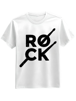 Koszulka Koszulka Męska Rock Biała - Śmieszne T-Shirty z Nadrukami ?