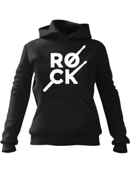 Bluza Męska z kapturem Rock Czarna - Śmieszne gadżety z Nadrukami ?