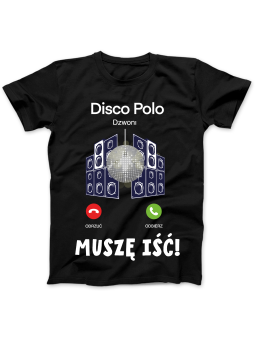 Koszulka Koszulka Damska Disco Polo Dzwoni Czarna - Śmieszne T-Shirty z Nadrukami ?