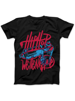 Koszulka Koszulka Damska Hip Hop Spraye Czarna - Śmieszne T-Shirty z Nadrukami ?