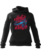 Bluza Damska z kapturem Hip Hop Spraye Czarna - Modna Odzież z Nadrukami ?