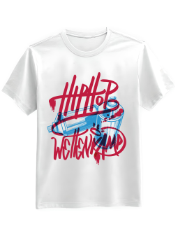 Koszulka Koszulka Męska Hip Hop Spraye Biała - Śmieszne T-Shirty z Nadrukami ?