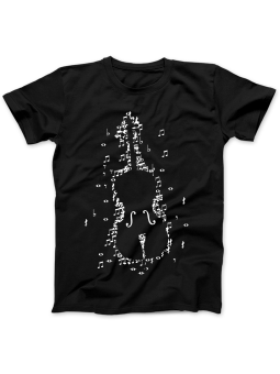 Koszulka Koszulka Damska Skrzypce Nuty Czarna - Śmieszne T-Shirty z Nadrukami ?