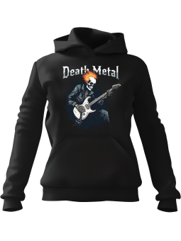 Bluza Damska z kapturem Death Metal Czarna - Modna Odzież z Nadrukami ?