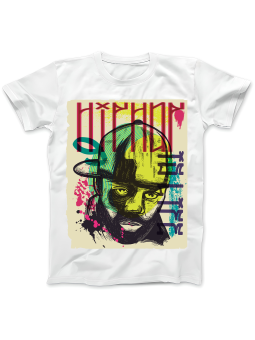 Koszulka Koszulka Damska Hip Hop Raper Biała - Śmieszne T-Shirty z Nadrukami ?