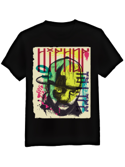 Koszulka Koszulka Męska Hip Hop Raper Czarna - Śmieszne T-Shirty z Nadrukami ?