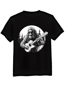 Koszulka Koszulka Męska Yeti z Gitarą Czarna - Śmieszne T-Shirty z Nadrukami ?