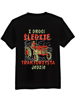 Koszulka Koszulka Męska Z Drogi Śledzie Czarna - Śmieszne T-Shirty z Nadrukami ?