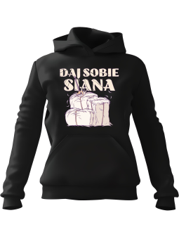 Bluza Męska z kapturem Daj Sobie Siana Czarna - Śmieszne gadżety z Nadrukami ?