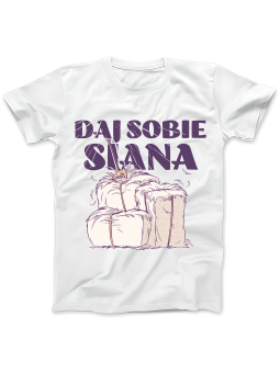 Koszulka Koszulka Damska Daj Sobie Siana Biała - Śmieszne T-Shirty z Nadrukami ?