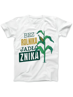 Koszulka Koszulka Damska Bez Rolnika Jadło Znika Biała - Śmieszne T-Shirty z Nadrukami ?