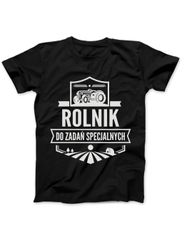 Koszulka Koszulka Damska Rolnik Do Zadań Specjalnych Czarna - Śmieszne T-Shirty z Nadrukami ?