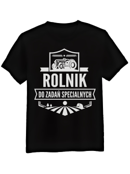 Koszulka Koszulka Męska Rolnik Do Zadań Specjalnych Czarna - Śmieszne T-Shirty z Nadrukami ?