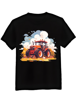 Koszulka Koszulka Męska Traktor w Polu Czarna - Śmieszne T-Shirty z Nadrukami ?