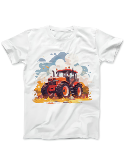 Koszulka Koszulka Damska Traktor w Polu Biała - Śmieszne T-Shirty z Nadrukami ?