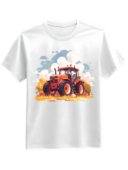 Koszulka Koszulka Męska Traktor w Polu Biała - Śmieszne T-Shirty z Nadrukami ?