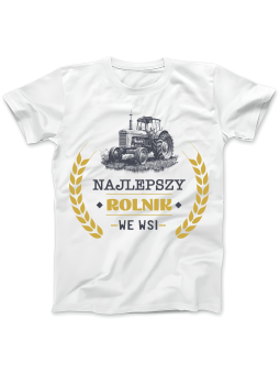 Koszulka Koszulka Damska Najlepszy Rolnik We Wsi Traktor Biała - Śmieszne T-Shirty z Nadrukami ?