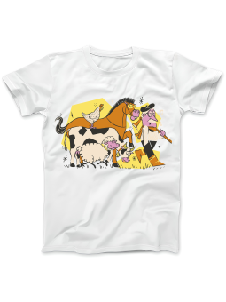 Koszulka Koszulka Damska Farmer Biała - Śmieszne T-Shirty z Nadrukami ?