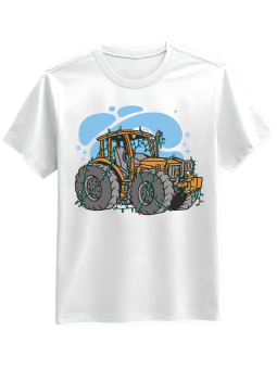 Koszulka Koszulka Męska Świąteczny Ciągnik Biała - Śmieszne T-Shirty z Nadrukami ?