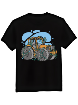 Koszulka Koszulka Męska Świąteczny Ciągnik Czarna - Śmieszne T-Shirty z Nadrukami ?