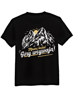Koszulka Koszulka Męska Góry Wzywają Czarna - Śmieszne T-Shirty z Nadrukami ?