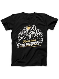 Koszulka Koszulka Damska Góry Wzywają Czarna - Śmieszne T-Shirty z Nadrukami ?