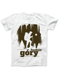 Koszulka Koszulka Damska Kocham Góry Biała - Śmieszne T-Shirty z Nadrukami ?