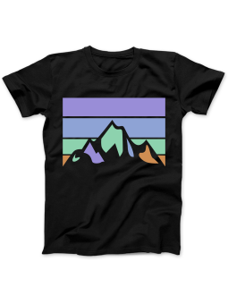 Koszulka Koszulka Damska Retro Góry Czarna - Śmieszne T-Shirty z Nadrukami ?