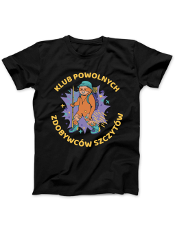 Koszulka Koszulka Damska Klub Powolnych Zdobywców Szczytów Czarna - Śmieszne T-Shirty z Nadrukami ?