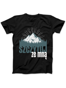 Koszulka Koszulka Damska Szczytuj Ze Mną Czarna - Śmieszne T-Shirty z Nadrukami ?