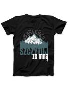 Koszulka Koszulka Damska Szczytuj Ze Mną Czarna - Śmieszne T-Shirty z Nadrukami ?