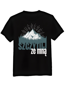 Koszulka Koszulka Męska Szczytuj Ze Mną Czarna - Śmieszne T-Shirty z Nadrukami ?