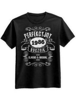 Koszulka Koszulka Męska Perfekcyjny Rocznik [WYBIERZ ROCZNIK] - Śmieszne T-Shirty z Nadrukami ?