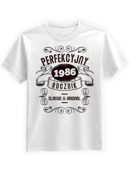 Koszulka Koszulka Męska Perfekcyjny Rocznik [WYBIERZ ROCZNIK] - Śmieszne T-Shirty z Nadrukami ?