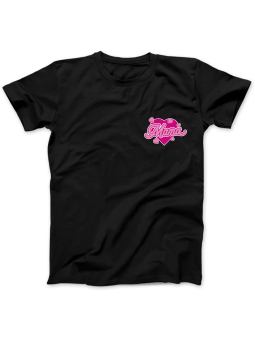 Koszulka Koszulka Damska Mama Serce nadruk na piersi Czarna - Śmieszne T-Shirty z Nadrukami ?