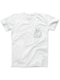 Koszulka Koszulka Damska Matka z Dzieckiem nadruk na piersi Biała - Śmieszne T-Shirty z Nadrukami ?